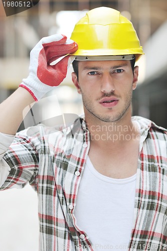 Image of hard worker on construction site
