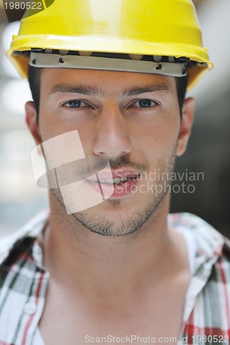 Image of hard worker on construction site