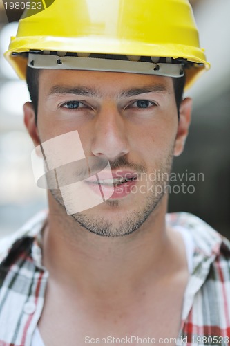 Image of hard worker on construction site