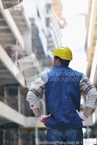 Image of hard worker on construction site