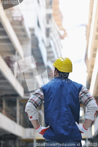 Image of hard worker on construction site