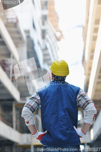 Image of hard worker on construction site