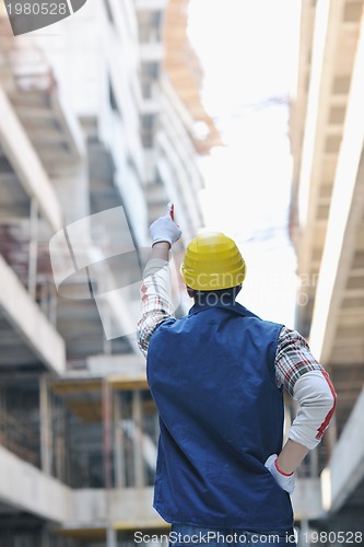 Image of hard worker on construction site