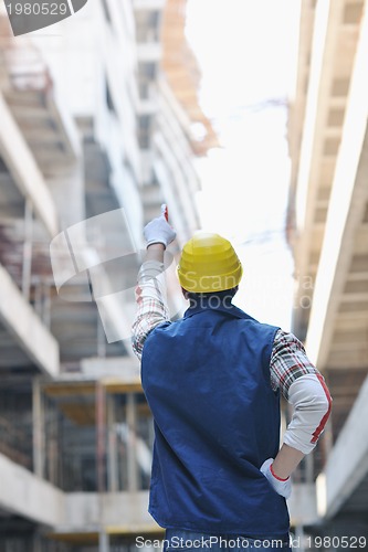 Image of hard worker on construction site