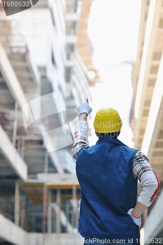 Image of hard worker on construction site