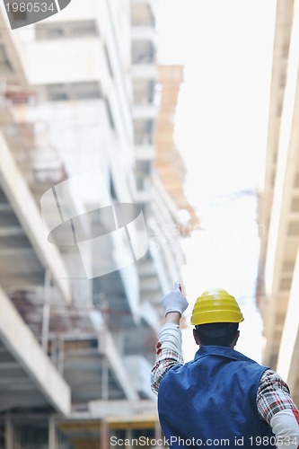 Image of hard worker on construction site