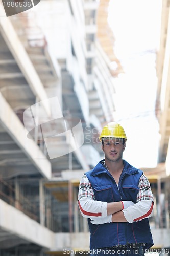 Image of hard worker on construction site