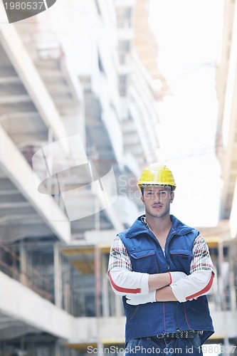 Image of hard worker on construction site