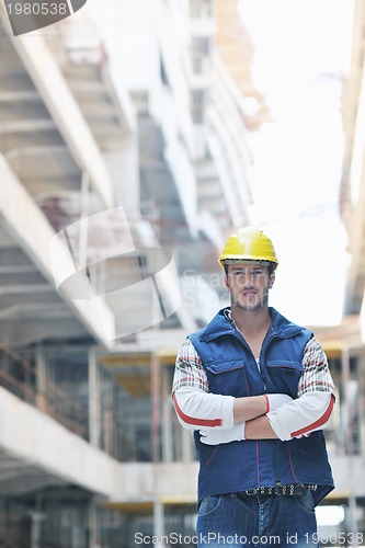 Image of hard worker on construction site