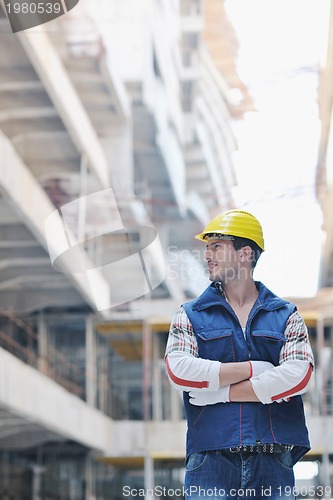 Image of hard worker on construction site