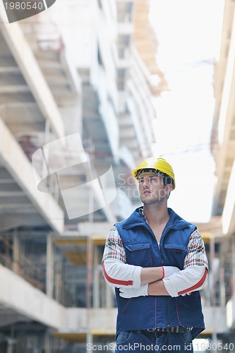 Image of hard worker on construction site