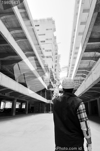 Image of hard worker on construction site