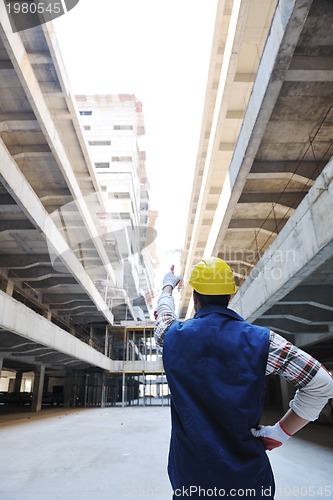 Image of hard worker on construction site