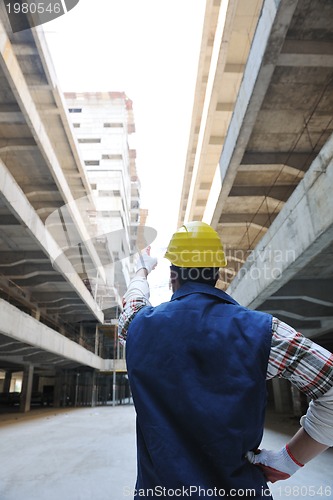 Image of hard worker on construction site