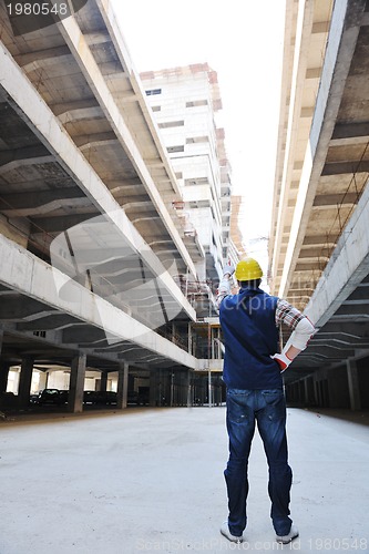 Image of hard worker on construction site