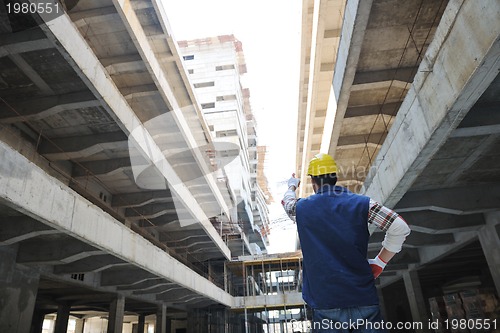 Image of hard worker on construction site