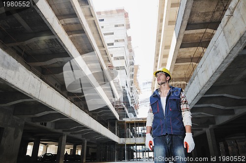 Image of hard worker on construction site