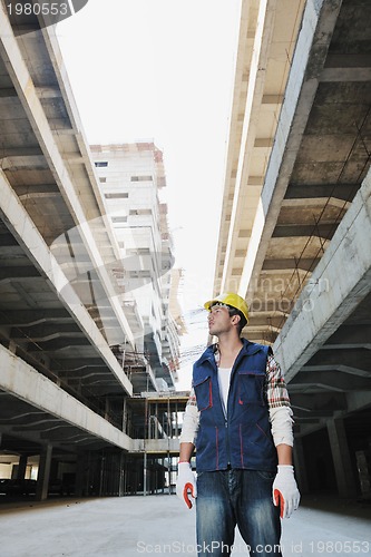 Image of hard worker on construction site