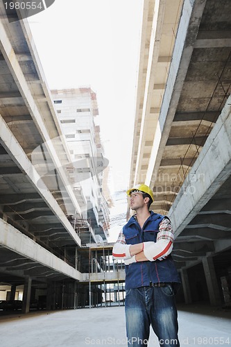 Image of hard worker on construction site