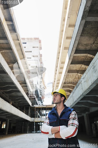 Image of hard worker on construction site