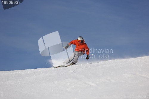 Image of  skiing on on now at winter season