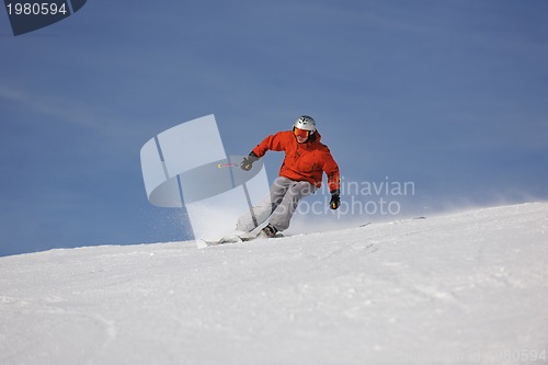 Image of  skiing on on now at winter season