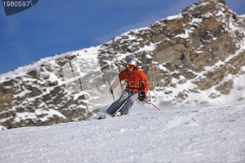 Image of  skiing on on now at winter season