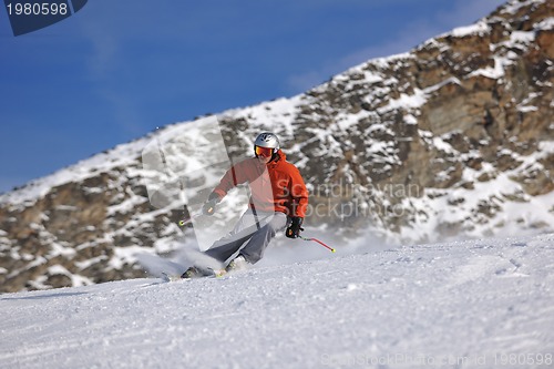 Image of  skiing on on now at winter season