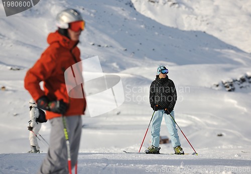 Image of  skiing on on now at winter season