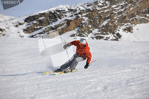 Image of  skiing on on now at winter season