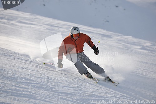 Image of  skiing on on now at winter season