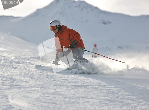 Image of  skiing on on now at winter season