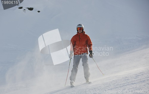 Image of  skiing on on now at winter season