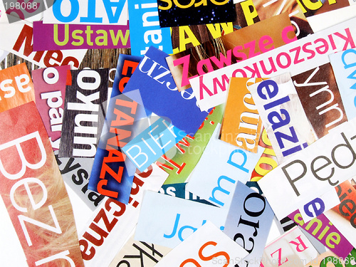 Image of Magazine cuttings - incomplete words