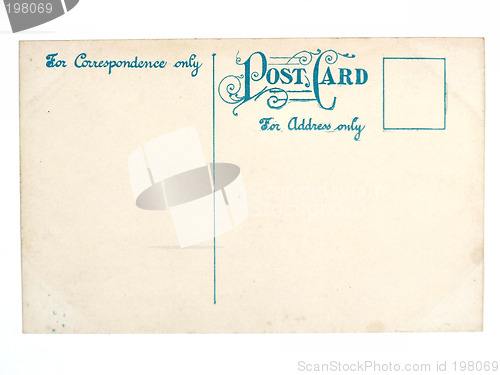 Image of Old antique empty postcard