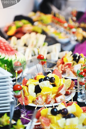 Image of buffet food closeup