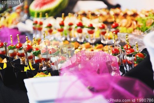 Image of buffet food closeup