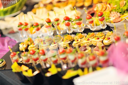 Image of buffet food closeup