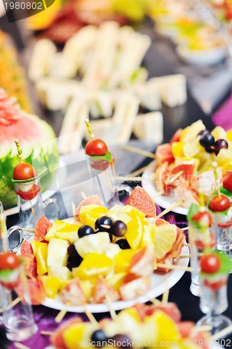 Image of buffet food closeup