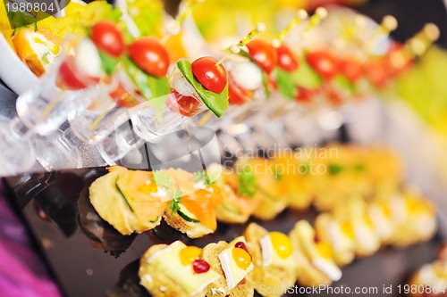 Image of buffet food closeup