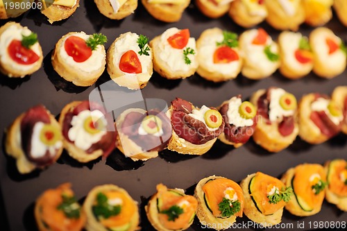 Image of buffet food closeup