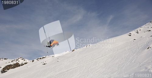 Image of extreme freestyle ski jump