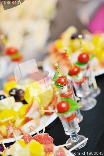 Image of buffet food closeup