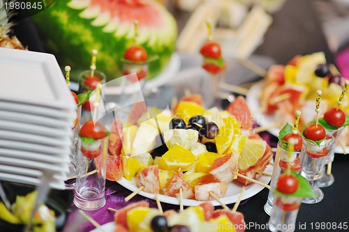 Image of buffet food closeup