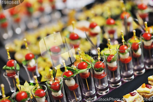 Image of buffet food closeup