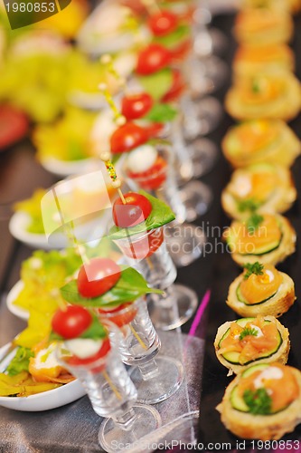 Image of buffet food closeup