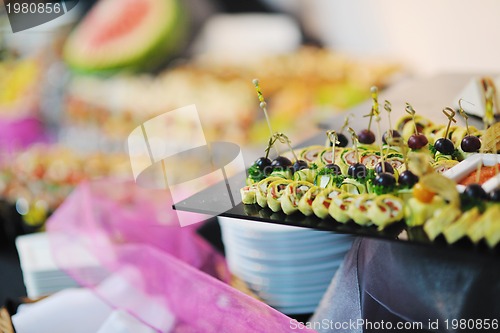 Image of buffet food closeup