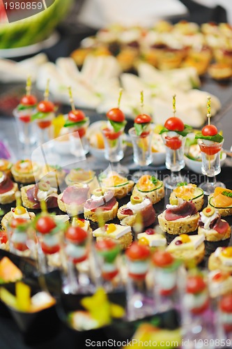 Image of buffet food closeup