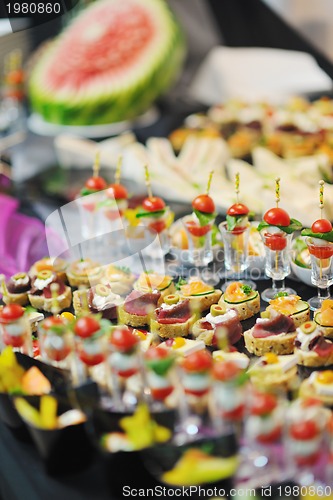 Image of buffet food closeup