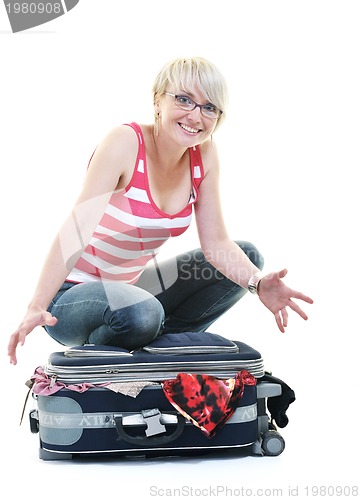 Image of woman with travel bag